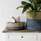 BLACK / NATURAL JUTE BASKET BOWLS SET