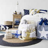 CLASSIC STRIPE SANTA SACK / BLUE STAR