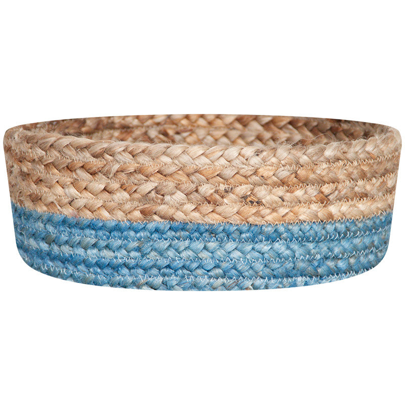 LIGHT BLUE / NATURAL JUTE BASKET BOWLS SET