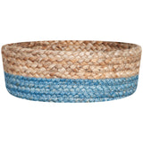 LIGHT BLUE / NATURAL JUTE BASKET BOWLS SET