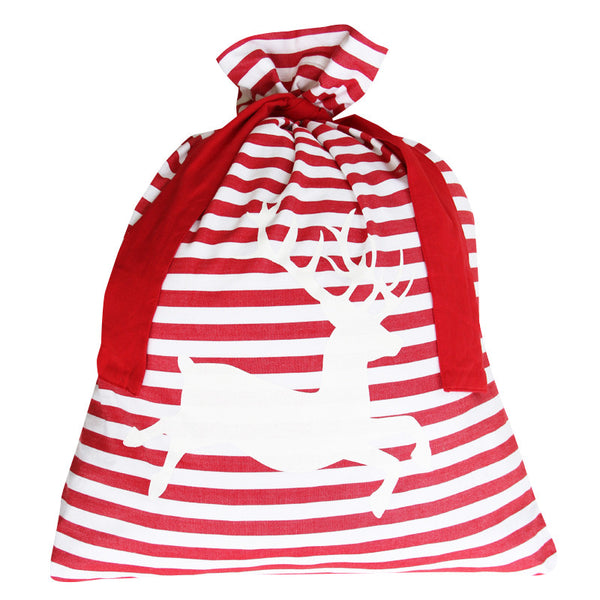 CLASSIC STRIPE SANTA SACK / RED DEER