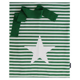 CLASSIC STRIPE SANTA SACK / GREEN STAR