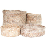 NATURAL JUTE BASKET BOWLS SET