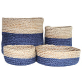 NAVY / NATURAL JUTE BASKET BOWLS SET