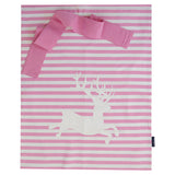 CLASSIC STRIPE SANTA SACK / PINK DEER