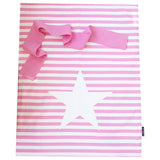 CLASSIC STRIPE SANTA SACK / PINK STAR