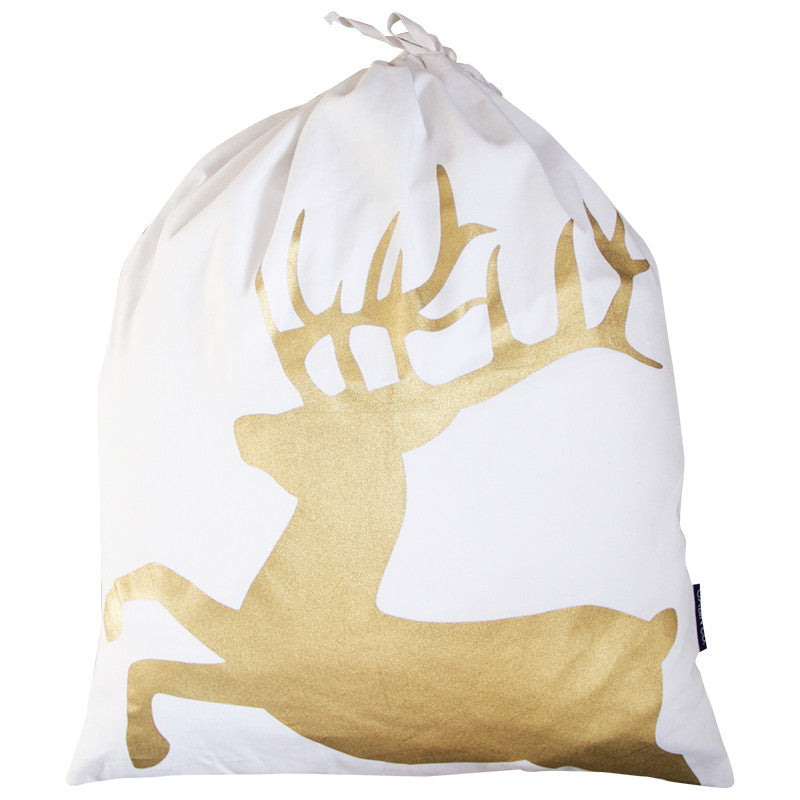 GOLD DEER SANTA SACK