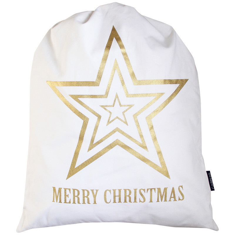 GOLD STAR SANTA SACK