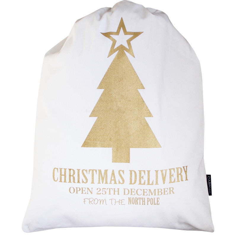 GOLD TREE SANTA SACK