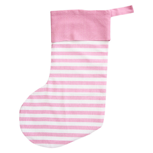 CLASSIC STRIPE CHRISTMAS STOCKING / PINK