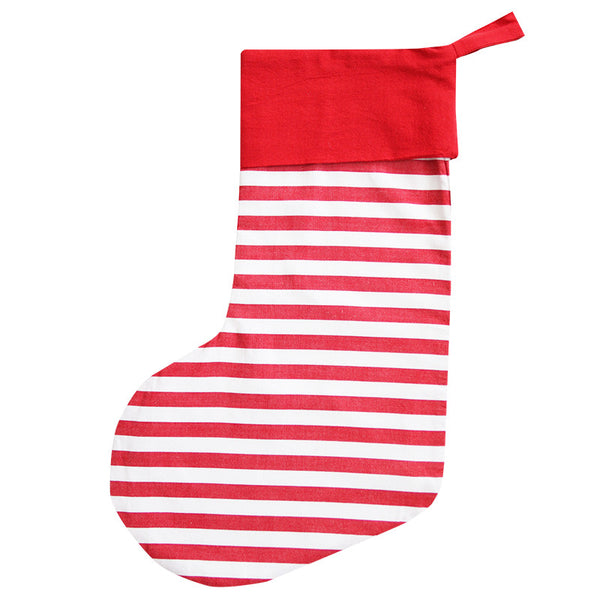 CLASSIC STRIPE CHRISTMAS STOCKING / RED