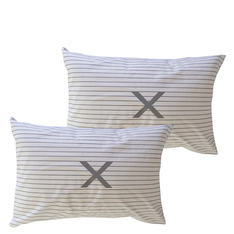 STRIPE X PILLOWCASE SET