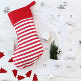 CLASSIC STRIPE CHRISTMAS STOCKING / RED