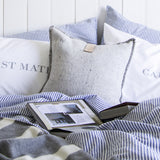 GREY MERINO WOOL BLEND CUSHION 35cm x 55cm