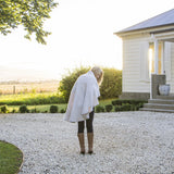 PORTSEA ROUND THROW BLANKET GREY