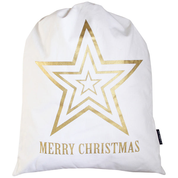 GOLD STAR SANTA SACK