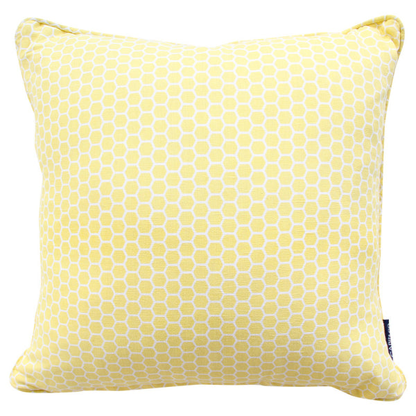 HEXAGON YELLOW CUSHION COVER